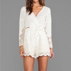 Zimmermann Tie Front Romper Playsuit 3